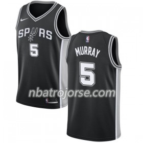 Män San Antonio Spurs Tröja Dejounte Murray 5 Nike 2017-18 Svart Swingman
